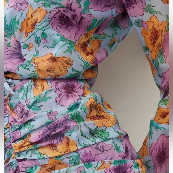 VERONICA BEARD SEAN FLORAL-PRINT DRESS 100% silk Dress 4 - Picture 3 of 13